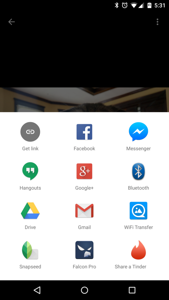 Google photos app on android