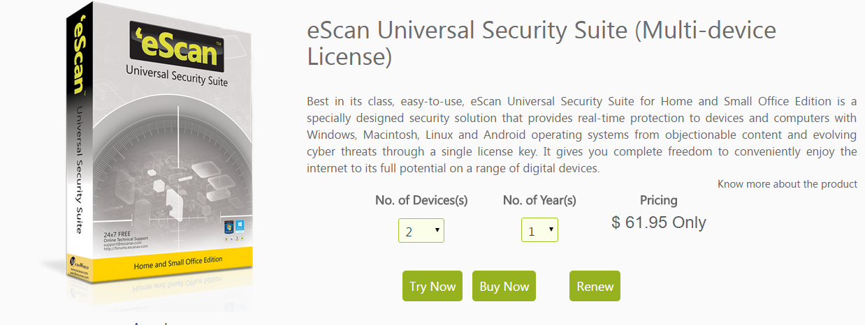 eScan universal security suite