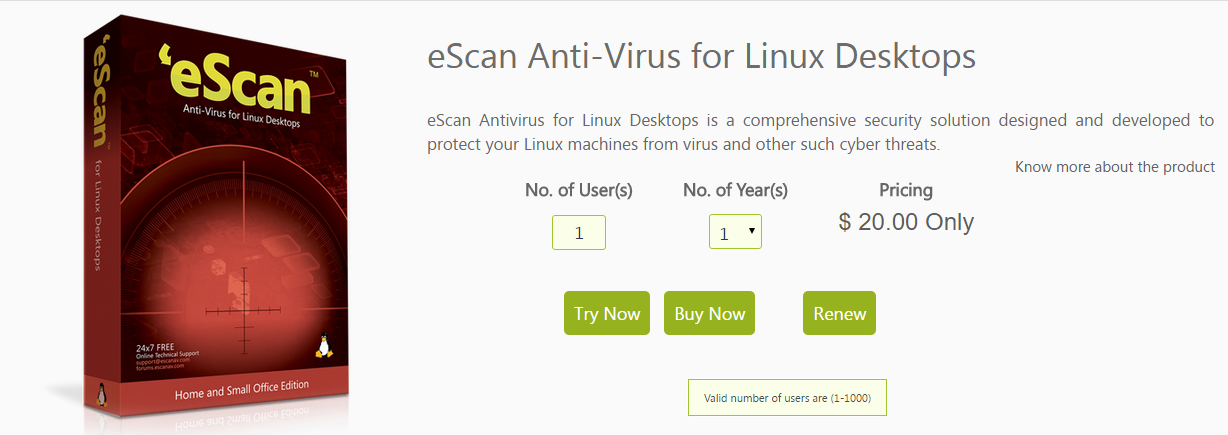 escan for linux desktops