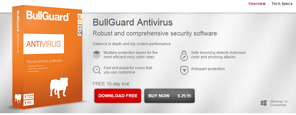 BullGuard AntiVirus Protection Software