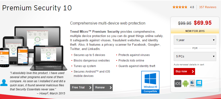 Trend Micro Premium Security Software
