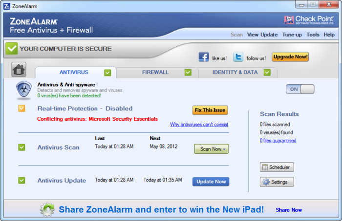 zonealarm free antivirus and firewall 2015 review