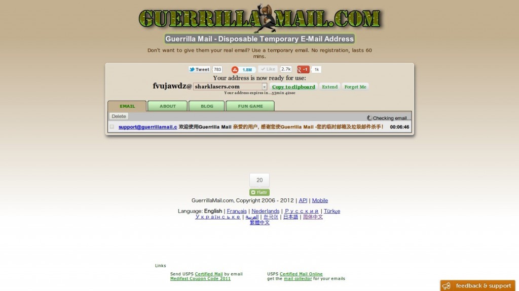 guerilla Top 5 Sites To Send and Receive Anonymous Emails