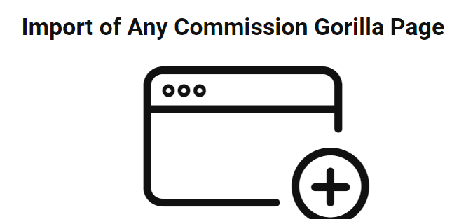 Import pages with Commission Gorilla