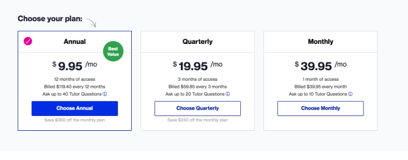 Course Hero Pricing Plans