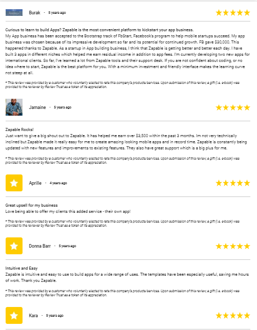 Zapable Customer Reviews