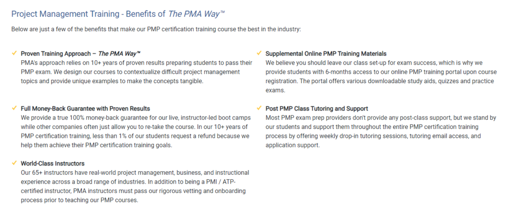 Benefits of PMP course - Project Management Academy