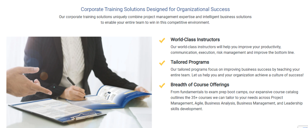 Corporate Training - Project Management Academy