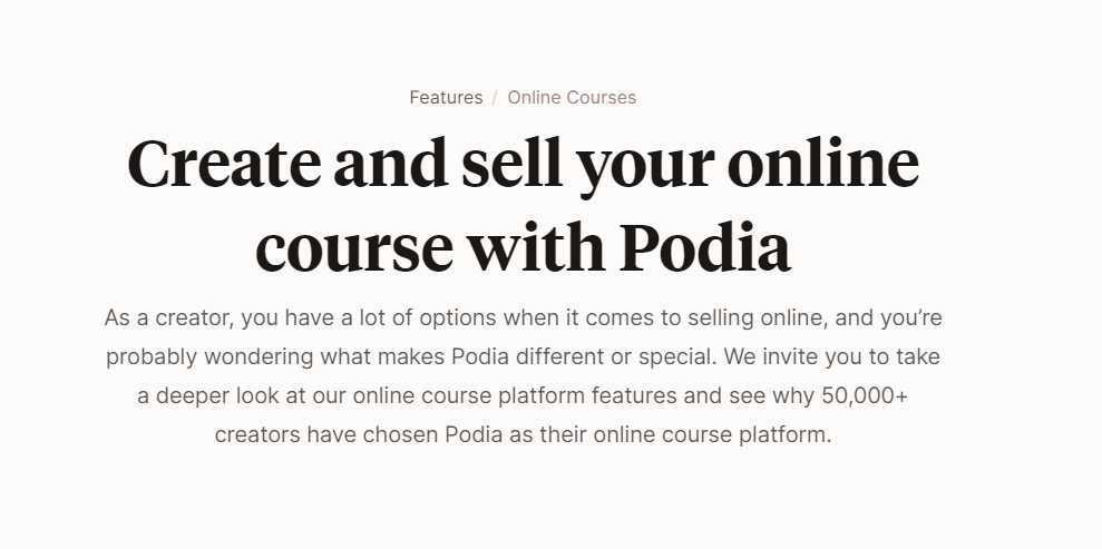 Create or Sell Courses - Podia