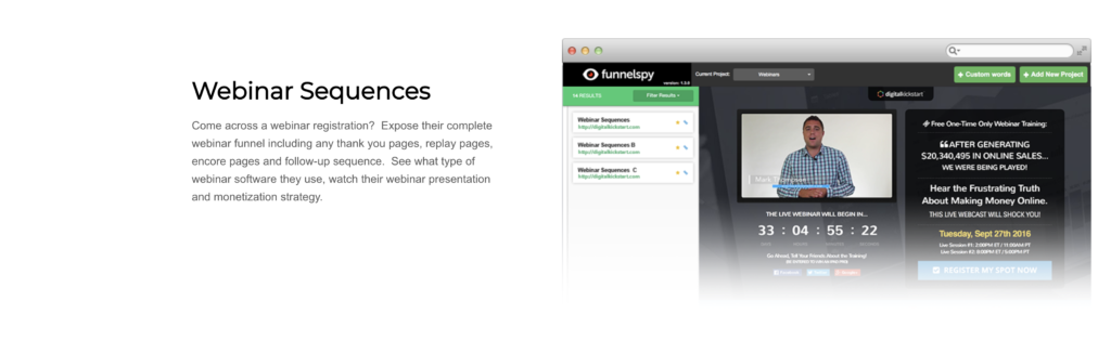 Webinar Sequences of FunnelSpy