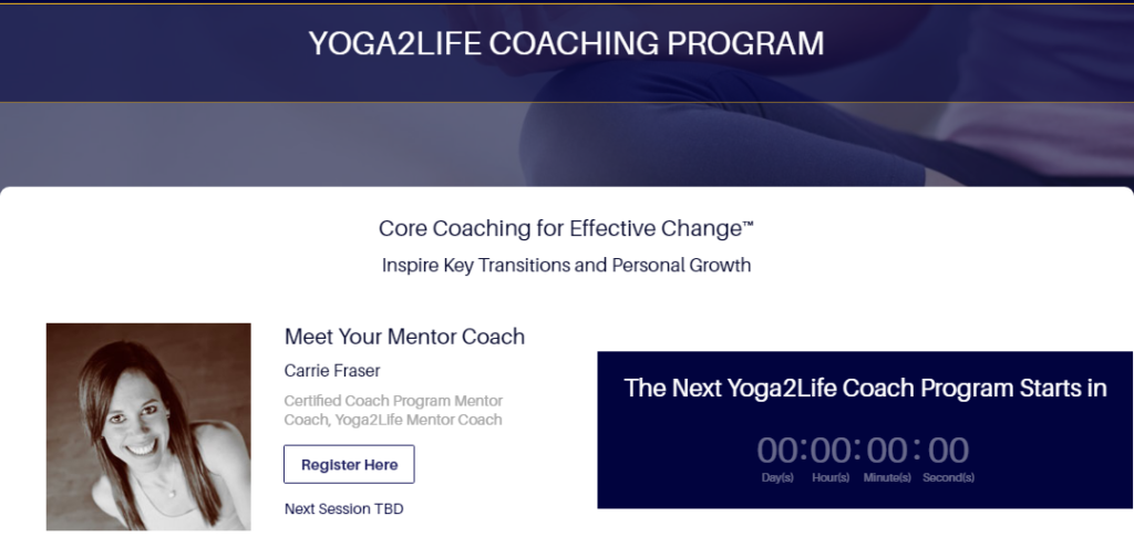 Yoga2Life coaching program