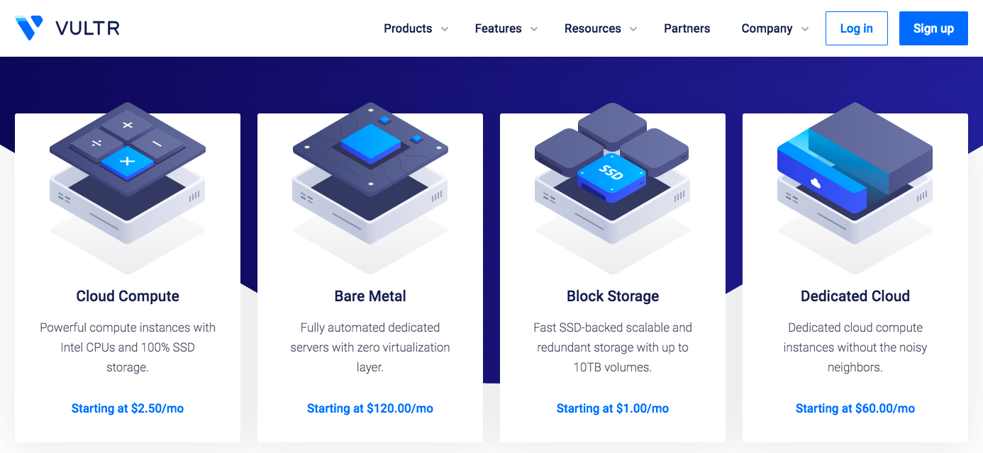 Vultr VPS Cloud Hosting Products