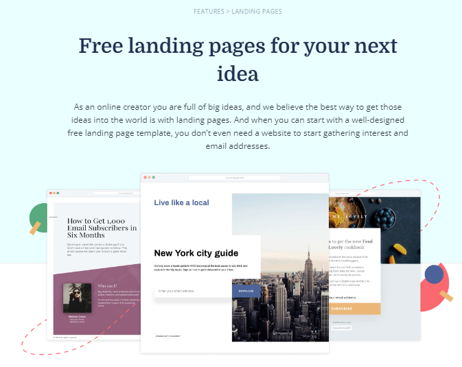ConvertKit Free Landing Pages