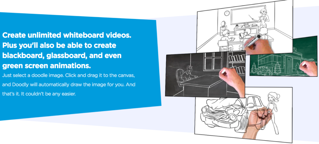 Doodly Maak onbeperkt whiteboard-video's