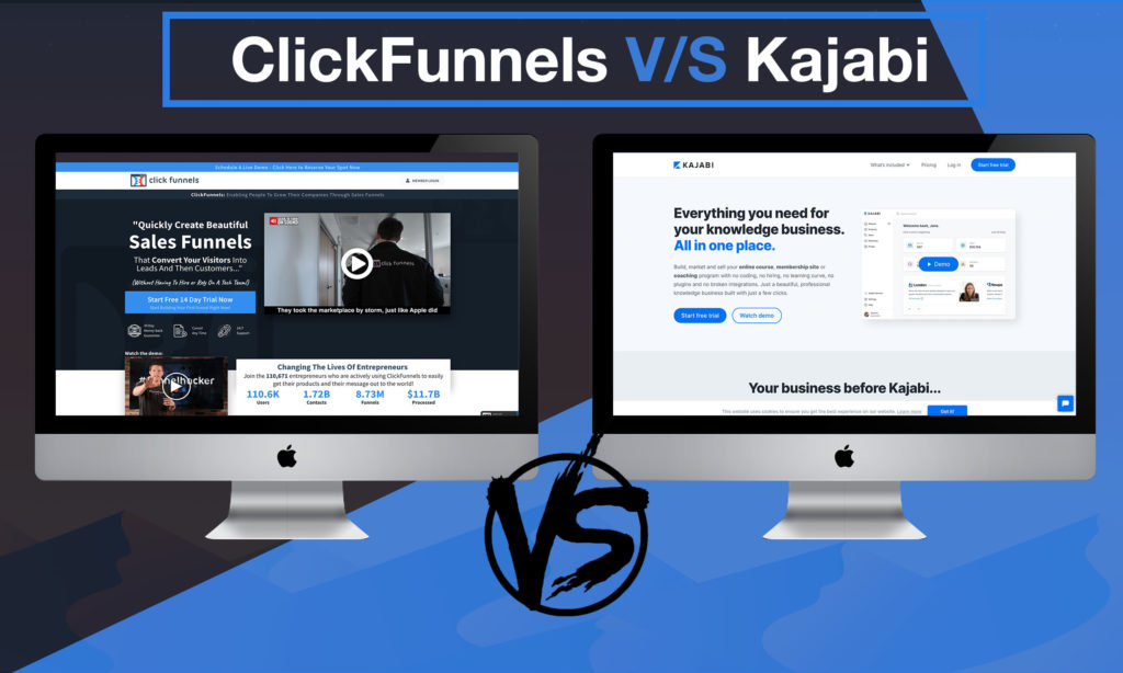 Clickfunnels versus Kajabi