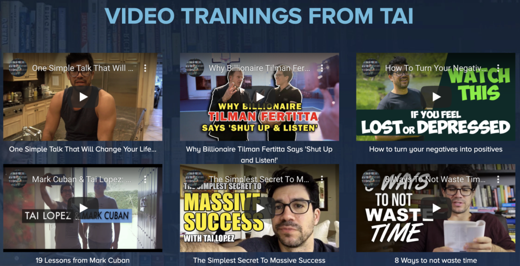 Tai Lopez Free Videos Training
