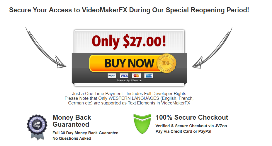 VideoMakerFX Pricing Plan