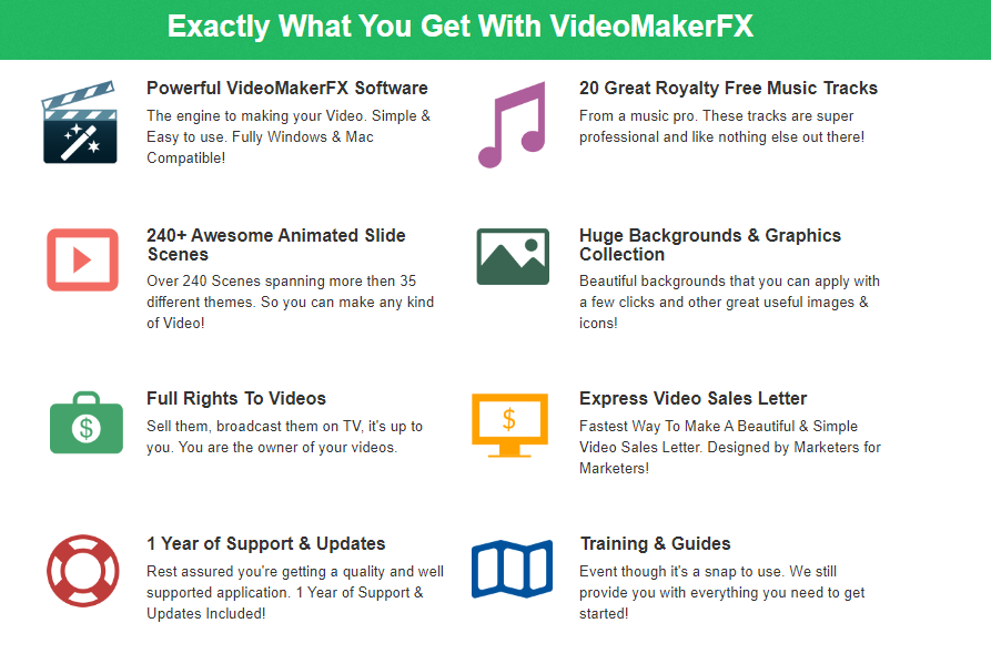What exactly VideoMakerFX offers us