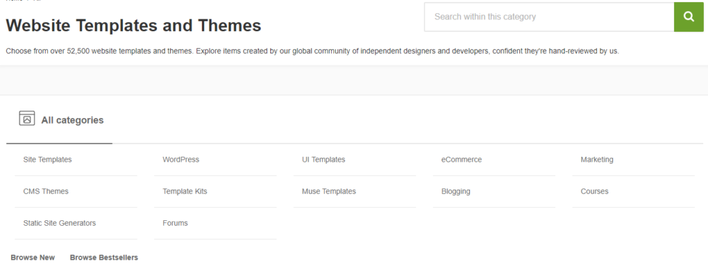 What Themeforest offers