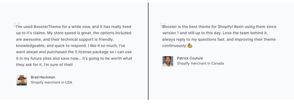 Booster Theme Customer Reviews