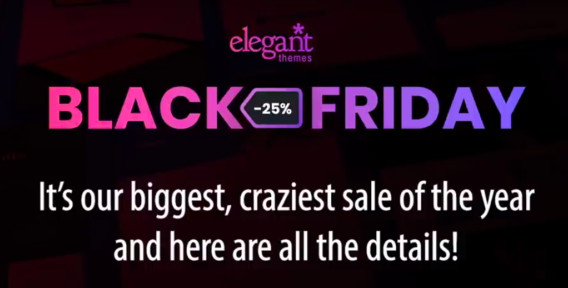 Elegant Themes Black Friday Discount