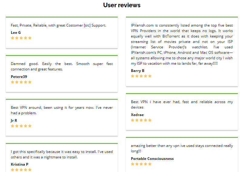 IPVansih Customer Reviews