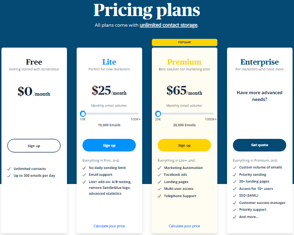 Pricing Packages