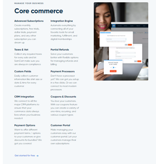 SamCart - Manage Your eCommerce business