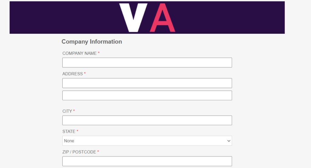 Форма регистрации партнера Vortex Alpha