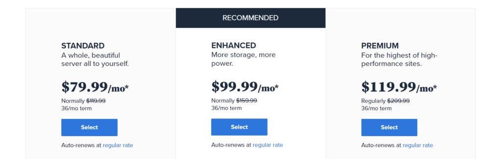 Bluehost Dedicated Hosting Prices