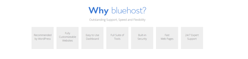 คุณสมบัติ BlueHost