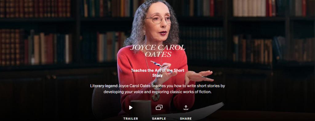 Joyce Carol's Masterclass Intro