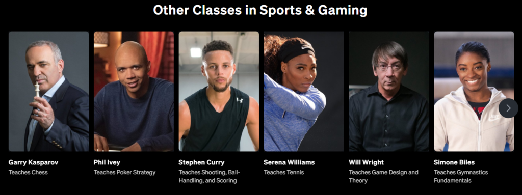 Masterclass Sports And Gaming Classes