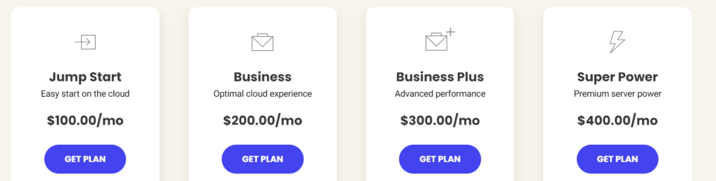 SiteGround Cloud Hosting Pricing Plans