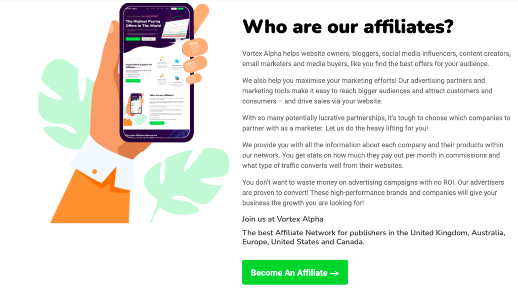 Vortex Alpha für Affiliates