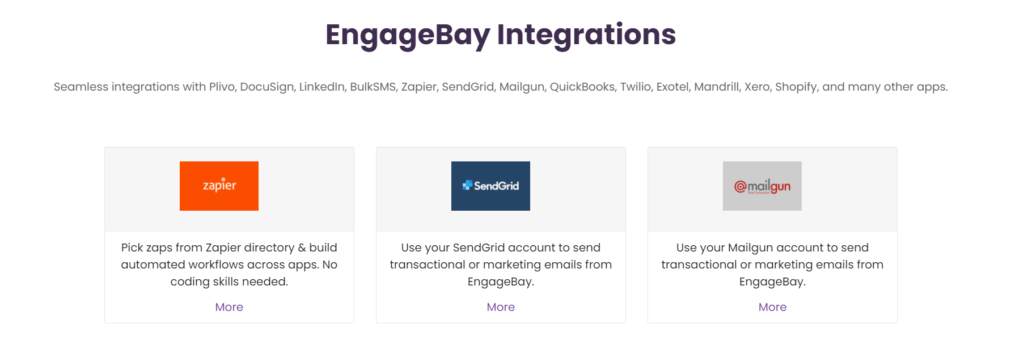 EngageBay Integrations