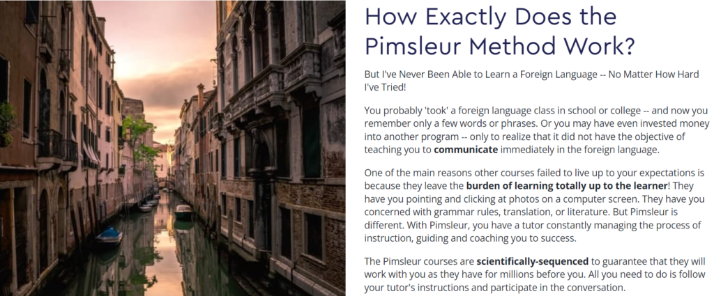 How Pimsleur works