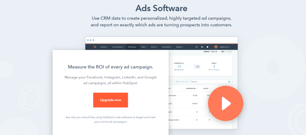 Hubspot-advertentiesoftware