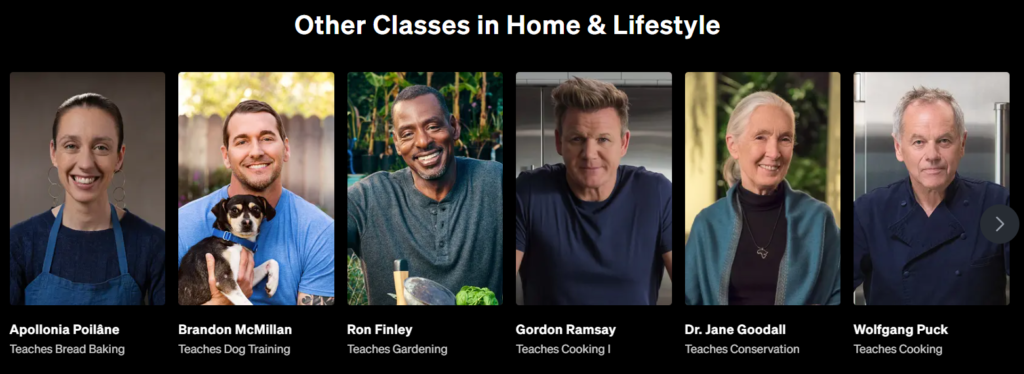 MasterClass Home and LifeStyle Classes