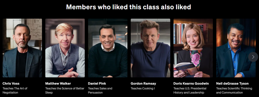 Members Who Liked MasterClass In Business Classes