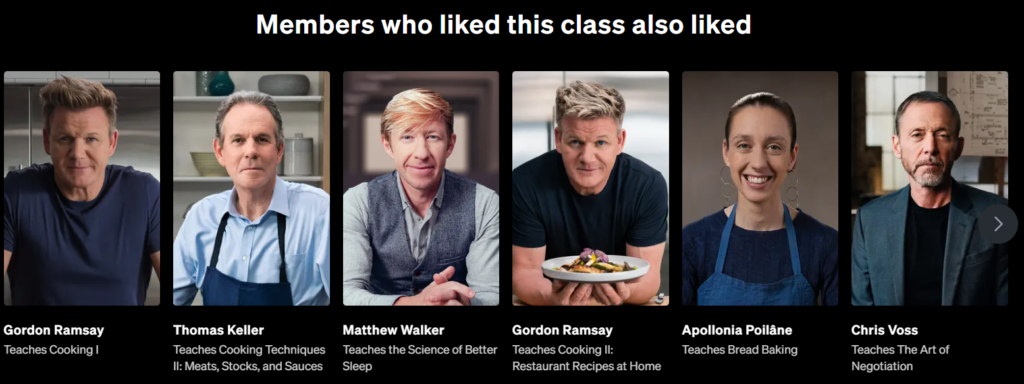 Members Who Loved MasterClass Food Classes