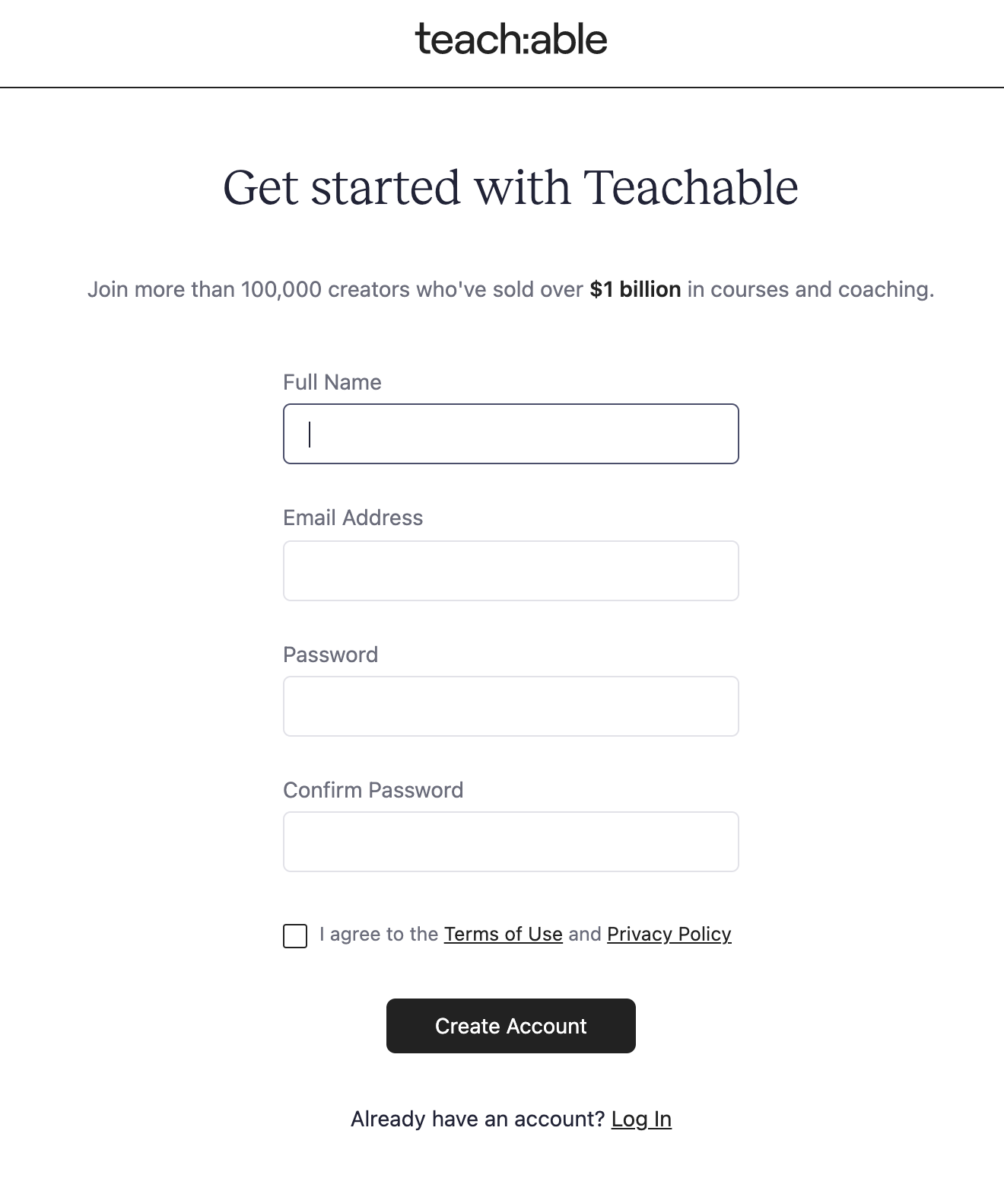Teachable Create Account