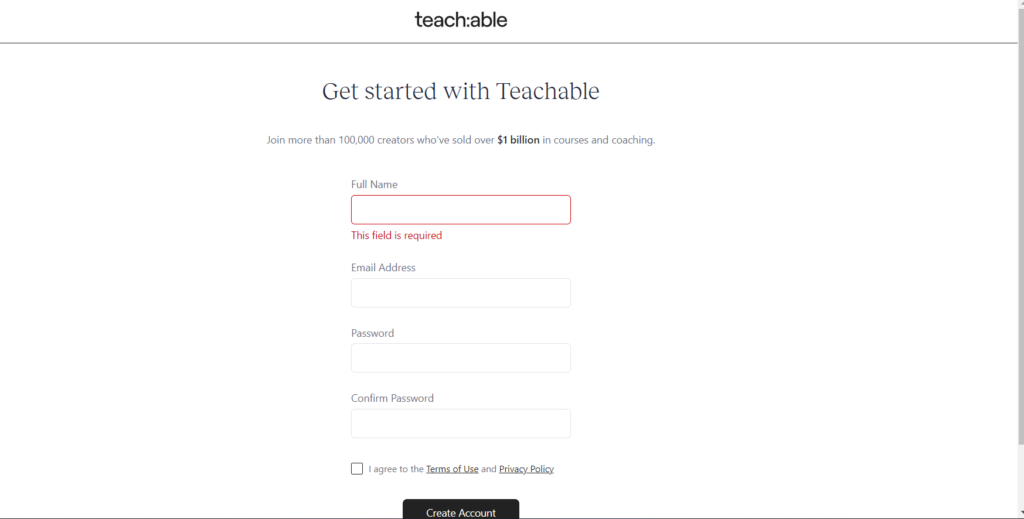 Teachable Onboarding Process