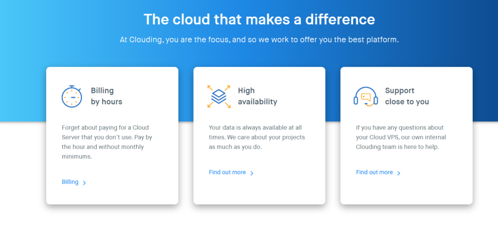 Clouding.io features