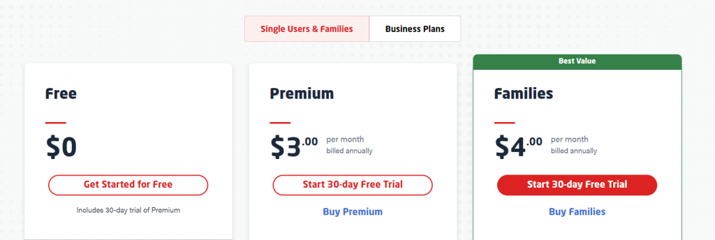 LastPass Personal and Family Prices