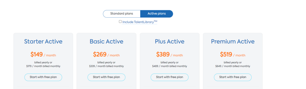 TalentLMS Active Pricing Plans
