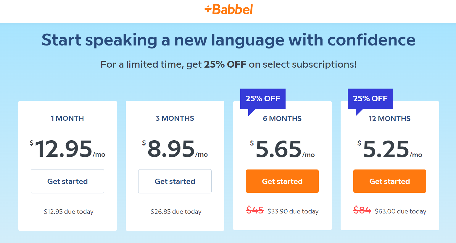 Discount codes of Babbel