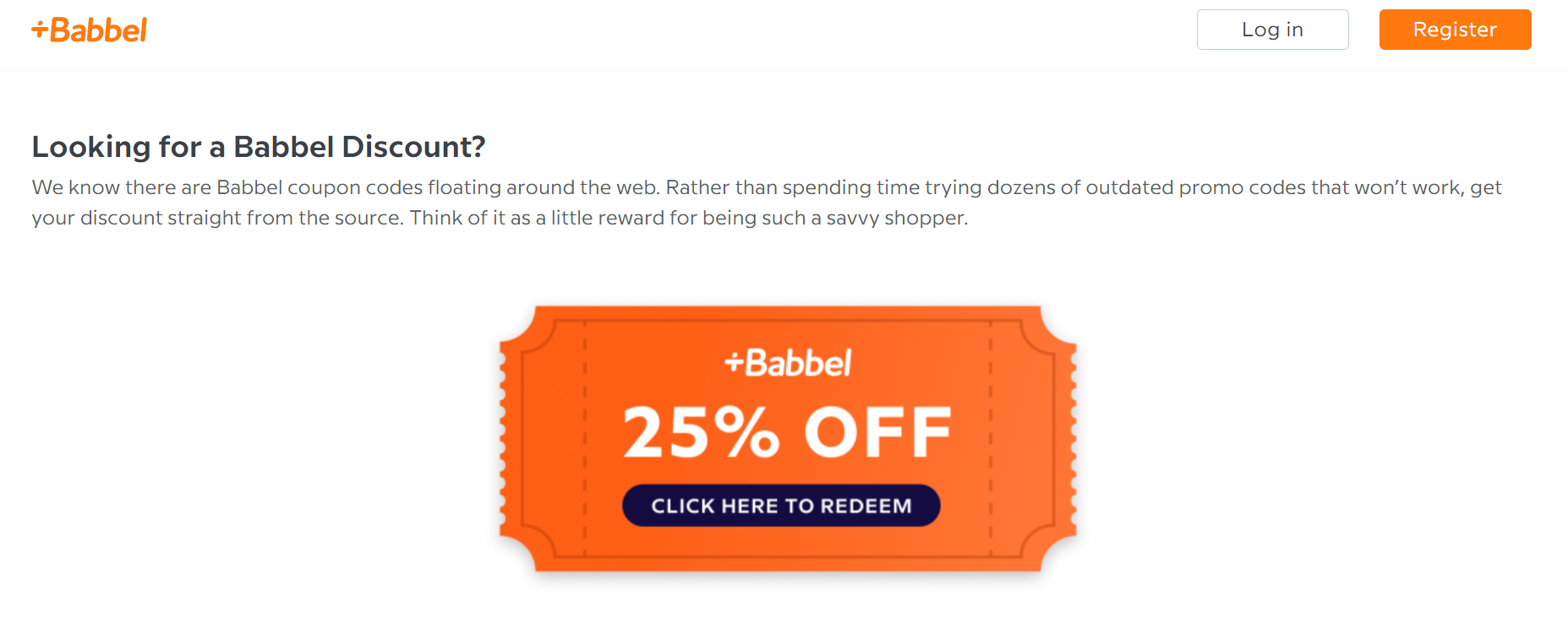Discount on Babbel