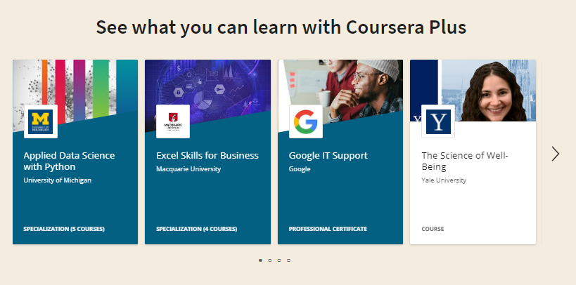 Coursera Plus Courses