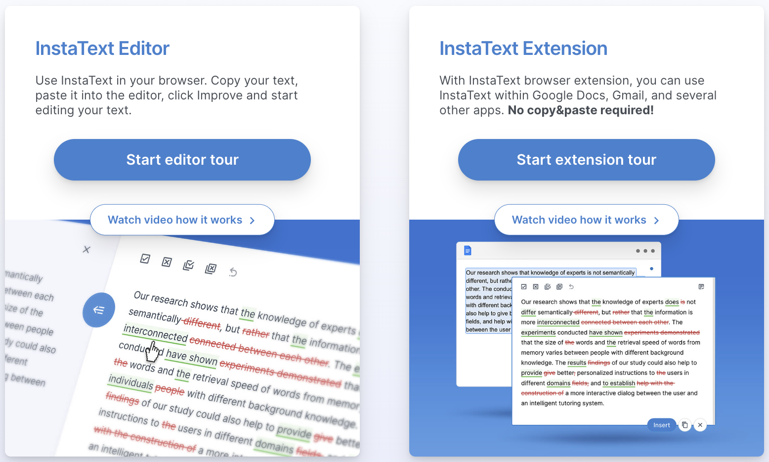 Instatext Editor & Extension